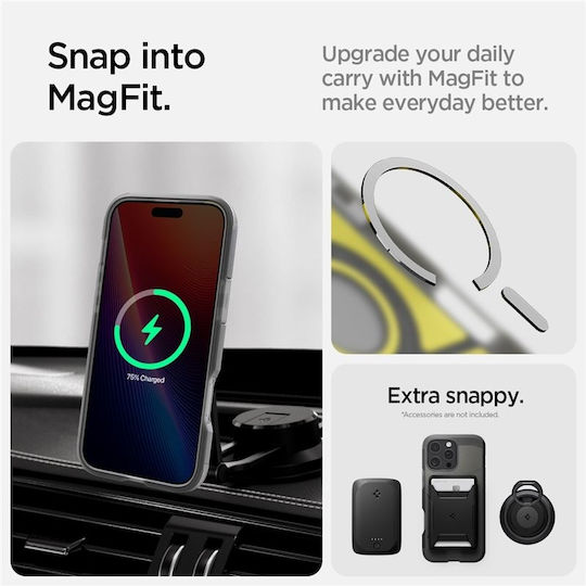 Spigen Tough Umschlag Rückseite Metallisch 1.2mm Schwarz (iPhone 17 Pro / iPhone 16 Pro)