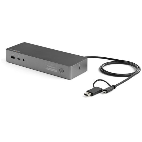 StarTech USB-A / USB-C Docking Station με HDMI/DisplayPort PD και συνδεση 2 Οθονών Γκρι (DK30C2DPEPUE)