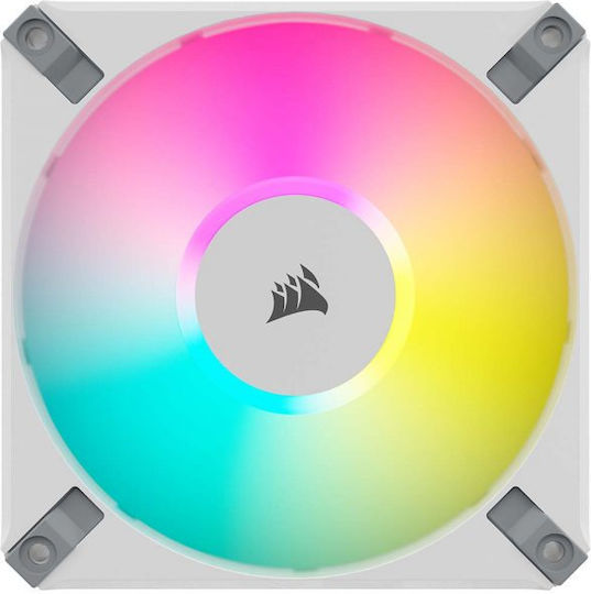 Corsair iCUE AF140 Elite Case Fan 1700rpm 89cfm with RGB Lighting and 4-Pin PWM Connection 2pcs White
