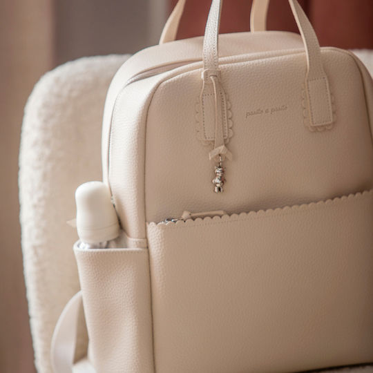 Pasito a Pasito Diaper Bag Beige 35x38x16cm.