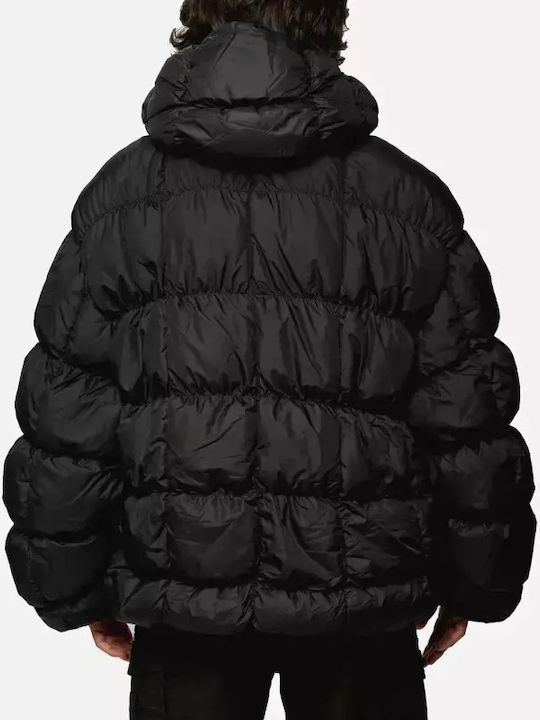 Пач Зимно Мъжко Яке Puffer Черно Бяло