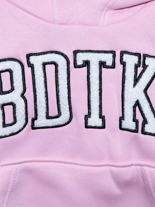 BodyTalk Παιδικό Φούτερ με Κουκούλα και Τσέπες Ροζ
