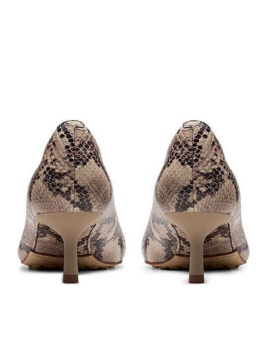 Δερμάτινες Γόβες Animal Print Γκρι