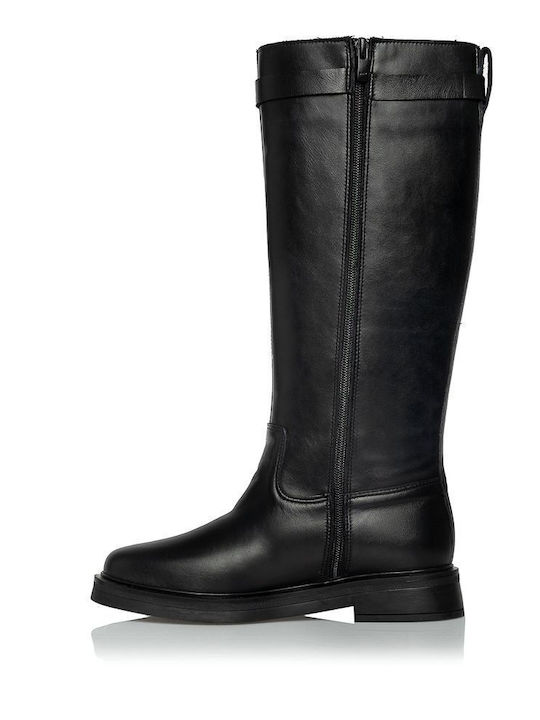 Sante Leather Women's Boots Riding Black