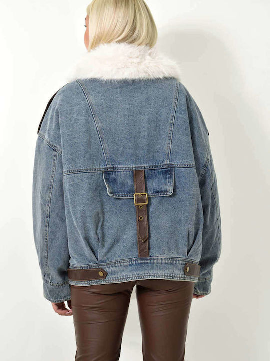 Women's Short Jean Jacket for Winter JIN