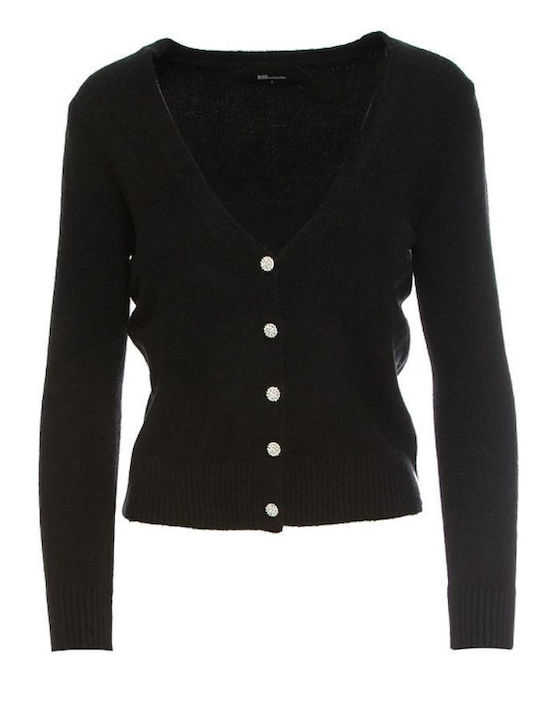Women's Knitted Cardigan with Buttons Black