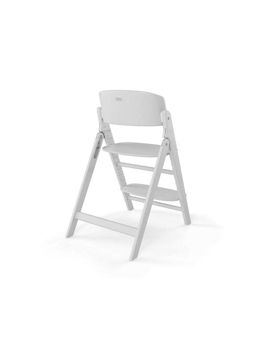 Cybex Click & Fold Scaun Înalt De Masă Bebe Pliabil 4 În 1 Cu Înălțime Reglabilă Alb Complet