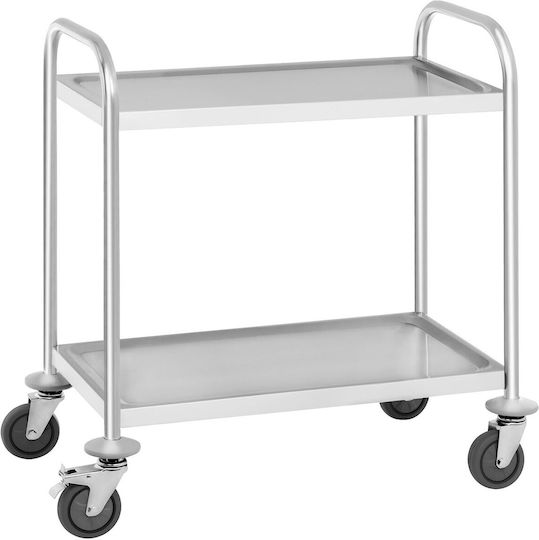 Stainless Steel 2-shelf Catering Waiter Cart Up To 150kg