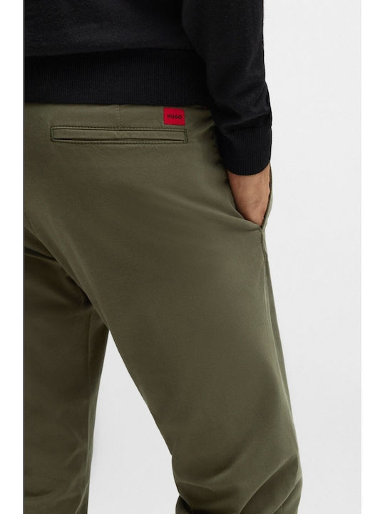 Hose Chino Elastisch in Schlanker Passform Olive Green