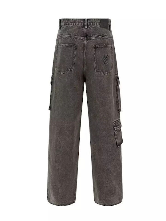 Παντελόνι Cargo σε Baggy Γραμμή Grey, Black