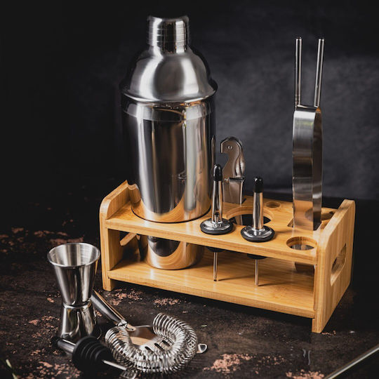Bartender Cocktail Drink Set 15-piece Silver Shaker Klausberg Kb-7653