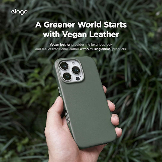 Elago Задна корица Кожа Зелен (iPhone 16 Pro)