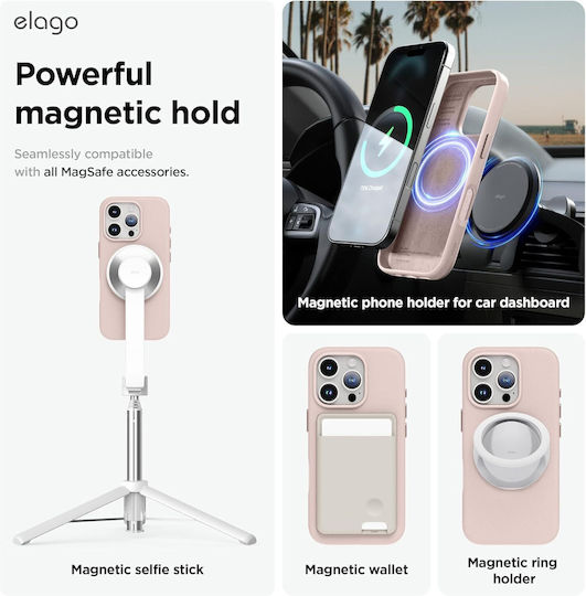 Elago Back Cover Δερμάτινο Ροζ (iPhone 16 Pro Max)