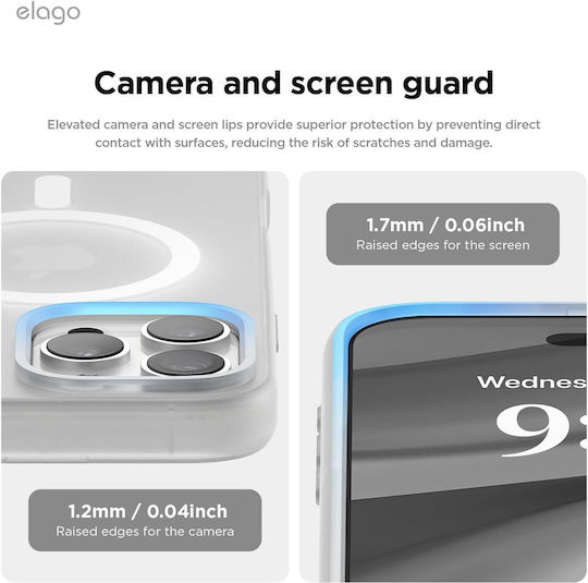 Elago Hybrid Back Cover Plastic / Silicon 1.2mm Transparent (iPhone 16 Pro Max)