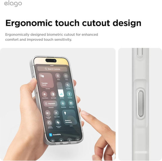 Elago Hybrid Back Cover Plastic / Silicon 1.2mm Transparent (iPhone 16 Pro Max)