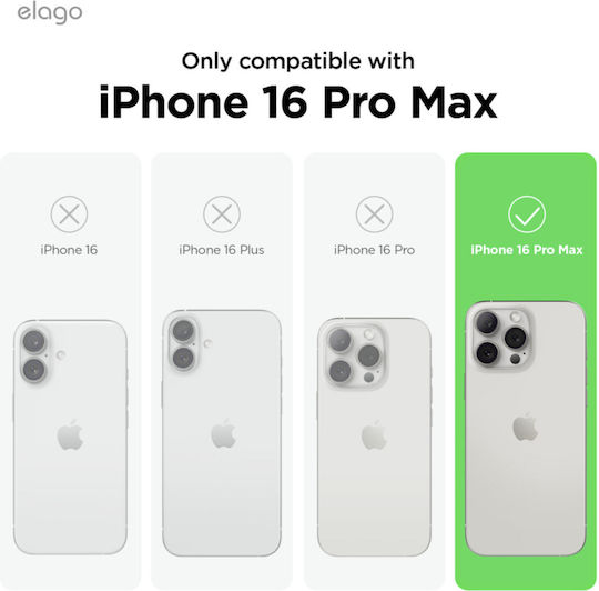 Elago Hybrid Back Cover Plastic / Silicon 1.2mm Transparent (iPhone 16 Pro Max)