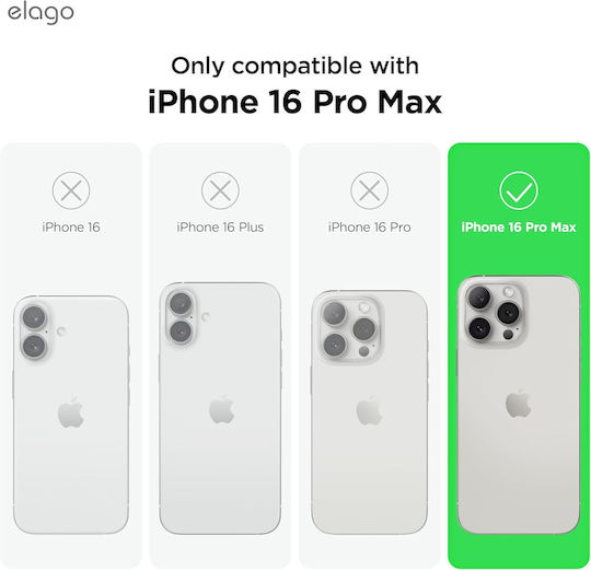 Elago Задна корица Кожа Сив (iPhone 16 Pro Max)