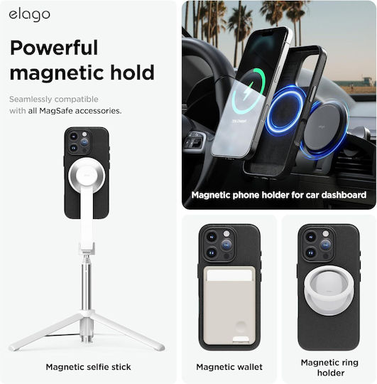 Elago Back Cover Δερμάτινο Μαύρο (iPhone 16 Pro)
