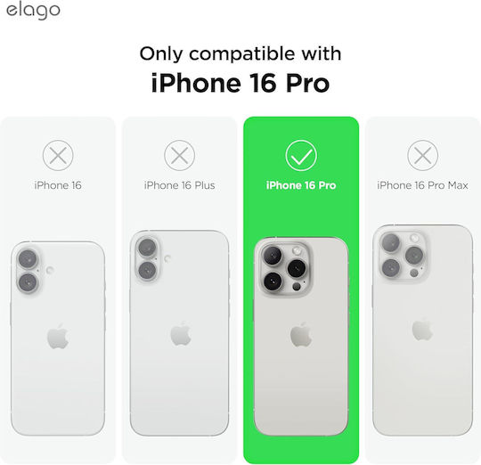Elago Back Cover Δερμάτινο Ροζ (iPhone 16 Pro)