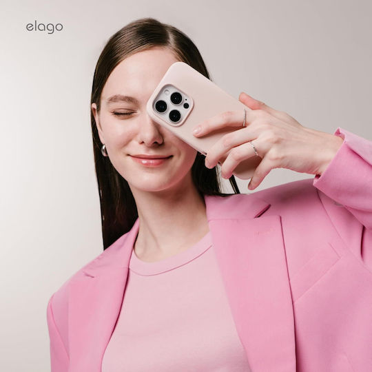 Elago Back Cover Δερμάτινο Ροζ (iPhone 16 Pro)