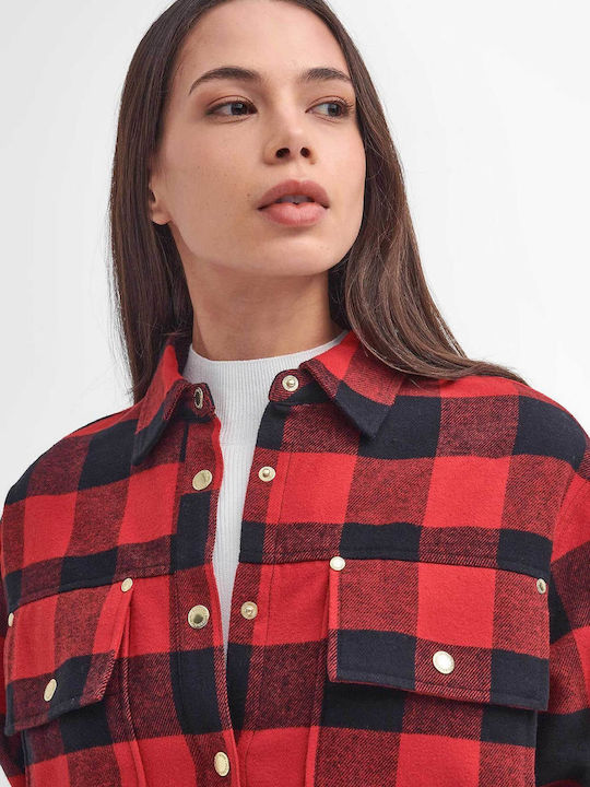 Women's Checked Long Sleeve Shirt Red