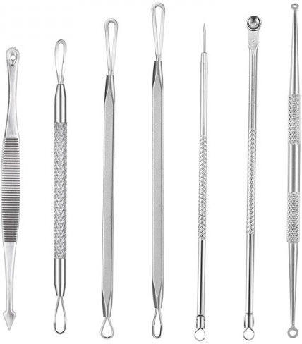 7 Instruments Kit Zola Stainless Steel Cosmetics Blackhead Blackhead Extraction Black