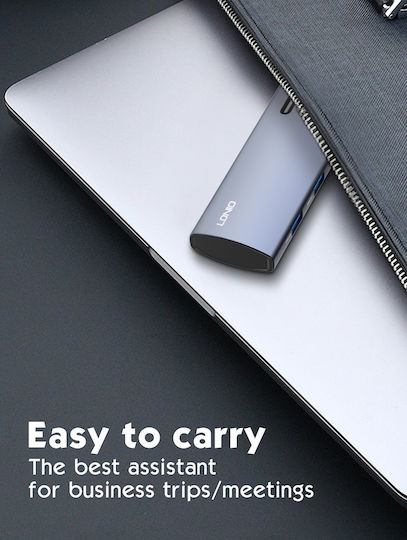 Ldnio DS-15H USB-C Stație de andocare cu HDMI 4K PD Gri
