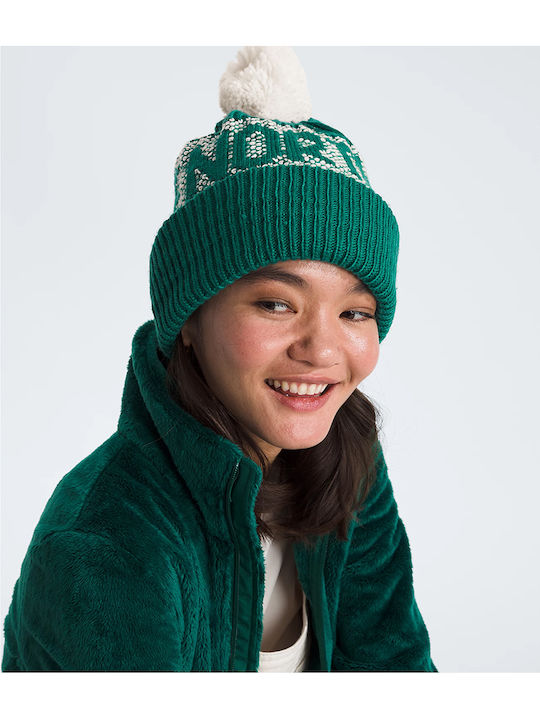 The North Face Retro Beanie Unisex Beanie Knitted in Green color