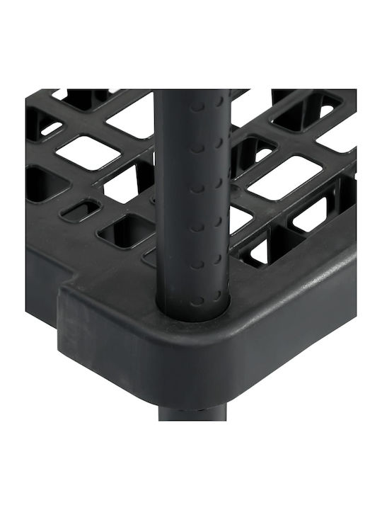Plastic Outdoor Shelving Unit with 5 Shelves Black 93.5x45.5x194.5cm