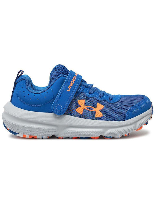 Under Armour Ua Bps Assert 10 Ac Kids Sports Shoes Running with Hoop & Loop Closure Blue