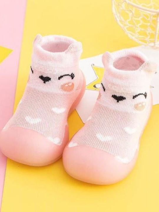 Childrenland Βρεφικά Παντοφλάκια Αγκαλιάς Ροζ