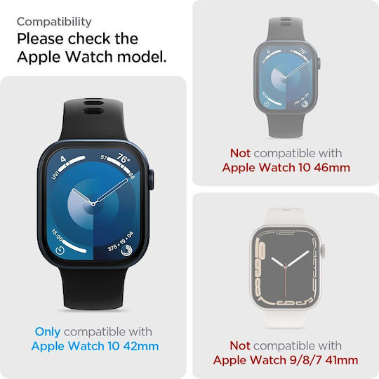 Spigen EZ Fit Защитен екран за Apple Watch 10 (42 мм) 2бр AFL08580