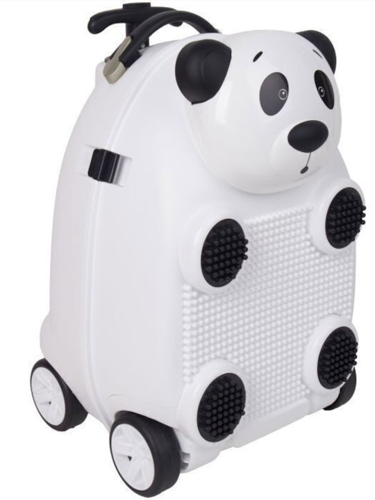 Zoolittle Panda Παιδική Βαλίτσα Ταξιδίου Καμπίνας Σκληρή Γκρι με 4 Ρόδες Ύψους 47.5εκ.