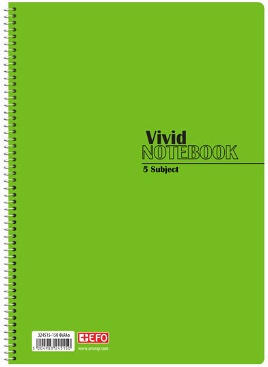 Caiet Cu dungi A4 5 de Subiecte Θεμάτων Vivid Notebook Albastru deschis 1buc