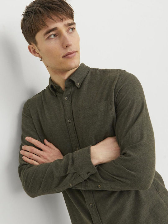 Jack & Jones Памучно Риза Olive