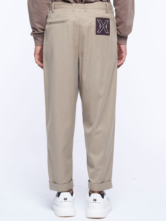 Men's Trousers with Straight Leg Style Beige