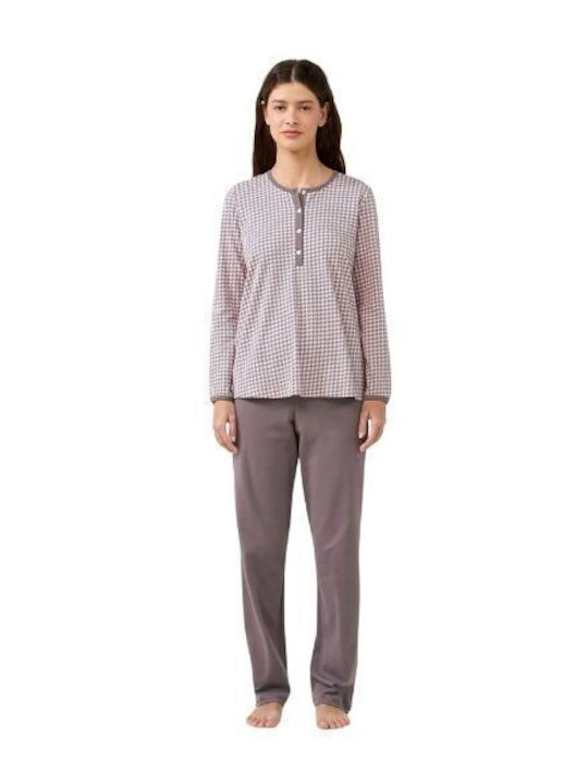 Vamp Maternity Pajama Set & Nursing Houndstooth