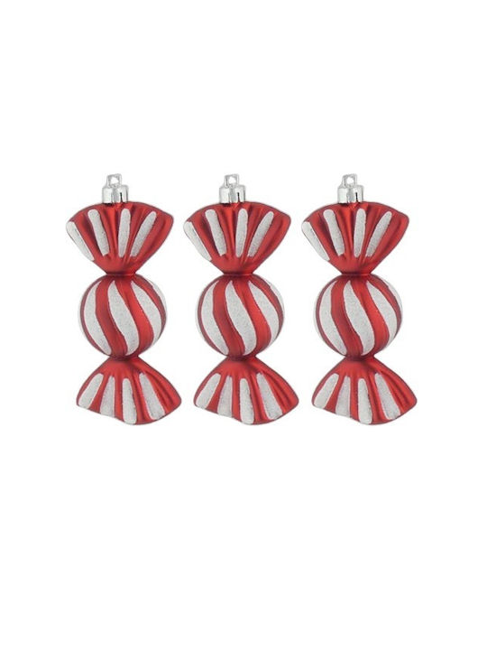 Hanging Candy Red 11cm Set 3pcs