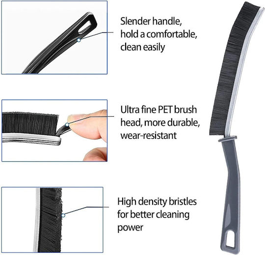 2 Pieces Multifunctional Cleaning Brushes for Dead Spots Suitable for Gaps Around Sinks, Bathroom Basins, Toilet Lids, Joints