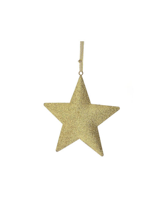 Hängendes Ornament Stern Metallisch Gold 20x20cm