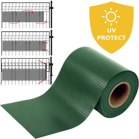Garden Privacy Fence Panel Pvc 35 X 0.19 M Green