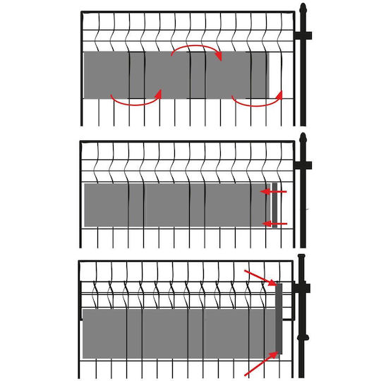 Sichtschutzzaun-Paneel Garten PVC 35 x 0,19 m Grau