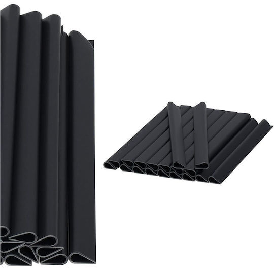 Set 20 Fence Panel Clips Garden Privacy Dark Gray