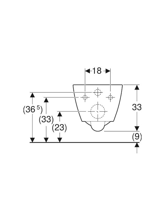 Geberit Smyle Square Short Λεκάνη Κρεμαστή Rimless Χωρίς Κάλυμμα Λευκή 4025416840657