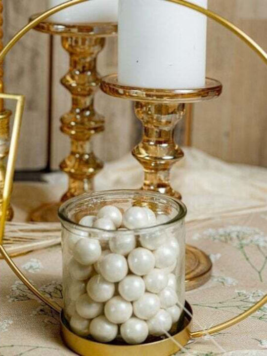 JK Home Decoration Στεφάνι Κηροπήγιο Μεταλλικό