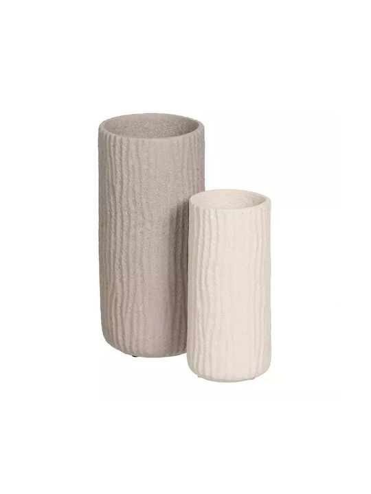 Ixia Regal Διακοσμητικό Βάζο Κεραμικό Γκρι Φ13xΥ28cm