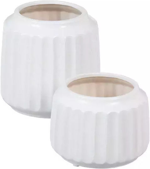 Ixia Regal Διακοσμητικό Βάζο Keramik Weiß 14.5x11x14.5cm 1Stück
