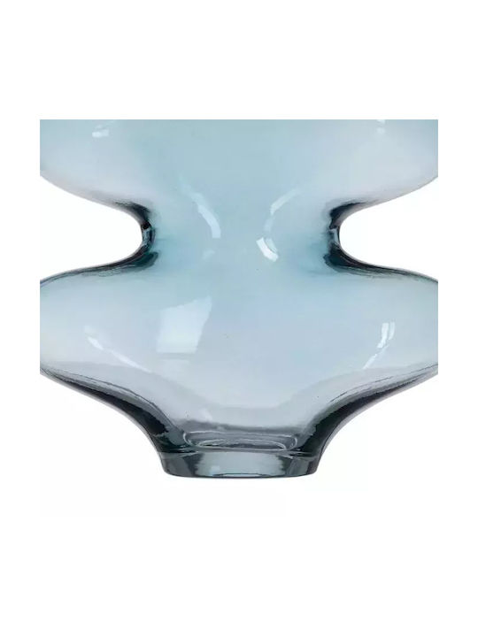 Ixia Regal Διακοσμητικό Βάζο Γυάλινο Μπλε 18x7.5xΥ21.5cm