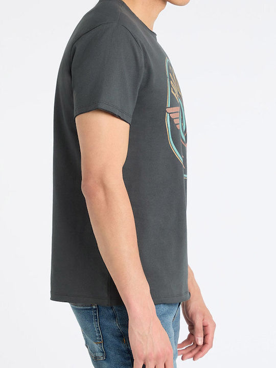 Amplified Foo Fighters FF Air T-shirt Γκρι Βαμβακερό Ανθρακί