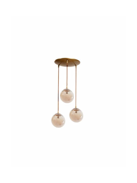 NG Santas Pendant Light Bronze Ball with Socket G9 30x30cm